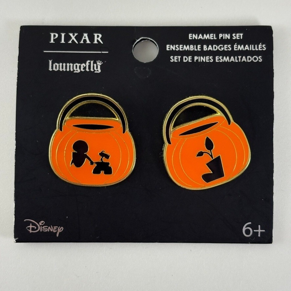 NEW Loungefly Disney Pixar Wall-E and Eve Enamel Pin‎ Set of 2